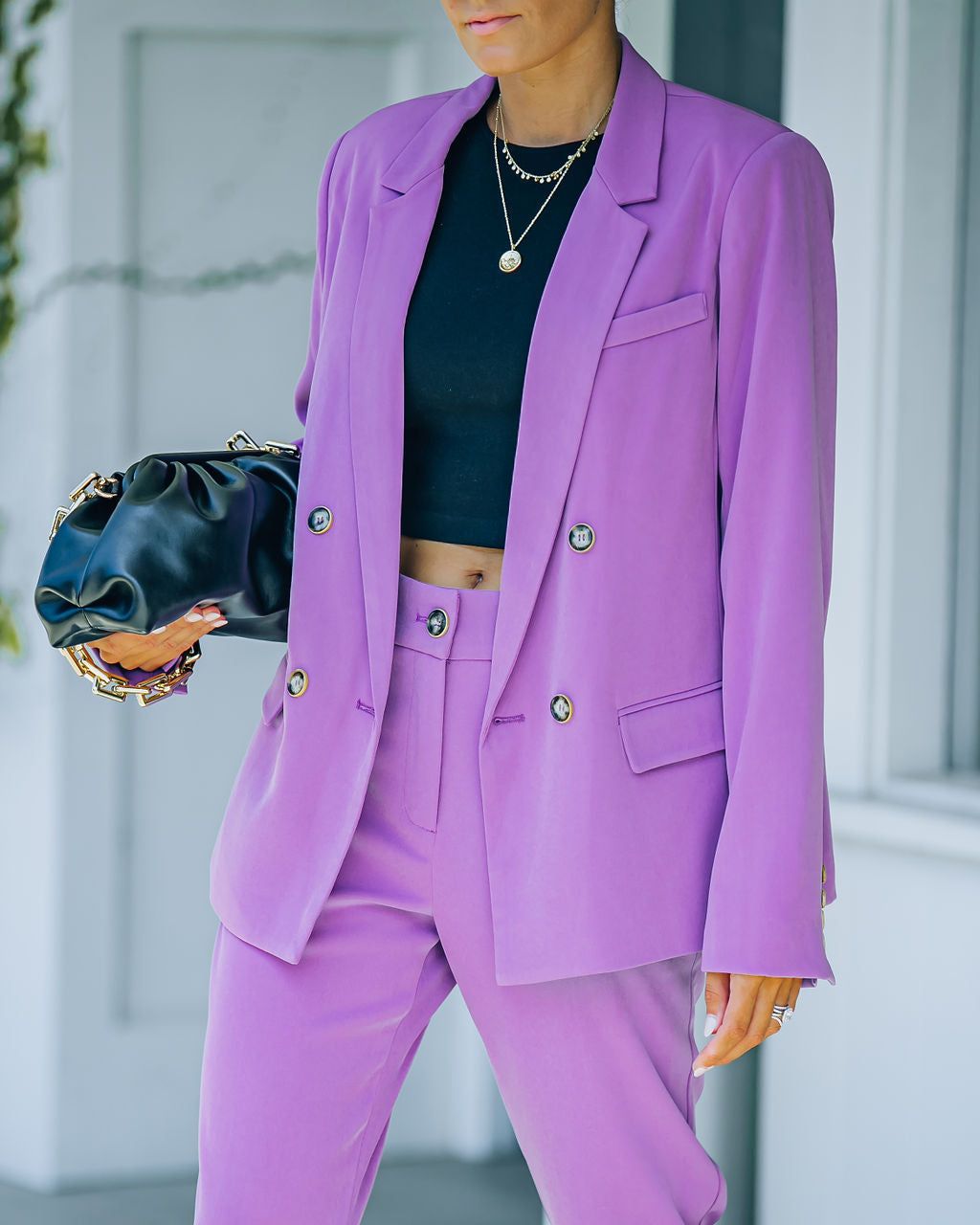 Long Shot Pocketed Blazer - Lilac - FINAL SALE sold by Vici product image thumbnail 3