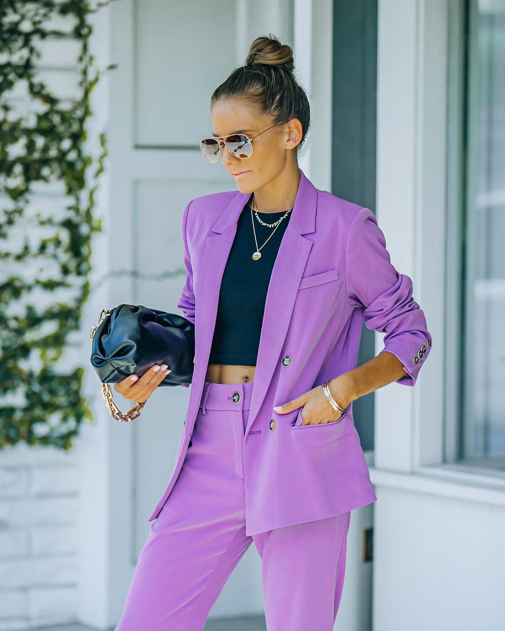 Long Shot Pocketed Blazer - Lilac - FINAL SALE sold by Vici product image thumbnail 5