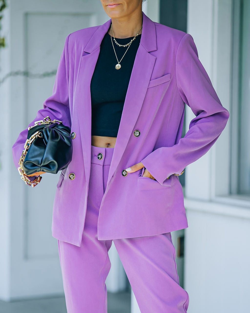 Long Shot Pocketed Blazer - Lilac - FINAL SALE sold by Vici product image thumbnail 9