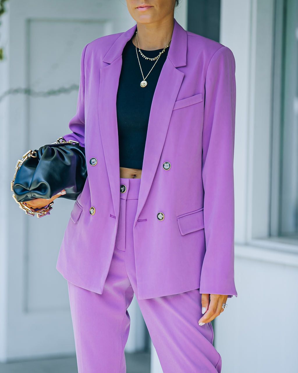 Long Shot Pocketed Blazer - Lilac - FINAL SALE sold by Vici product image thumbnail 7
