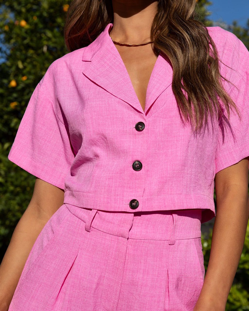 Kamilla Button Front Crop Top sold by Vici product image thumbnail 2