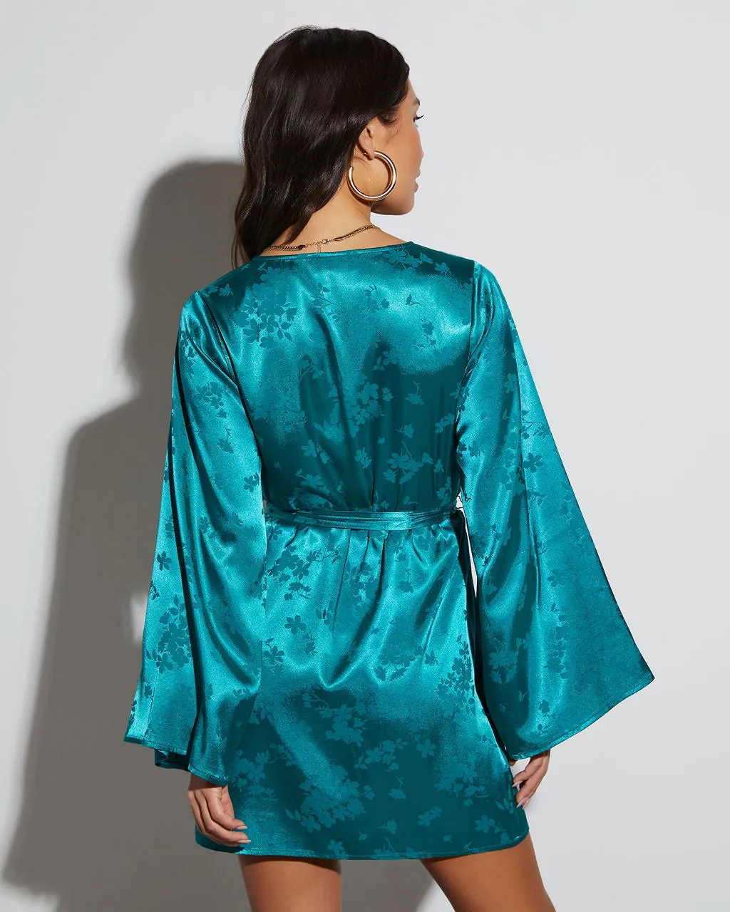 Amy Satin Tie Waist Mini Dress sold by Vici product image thumbnail 5