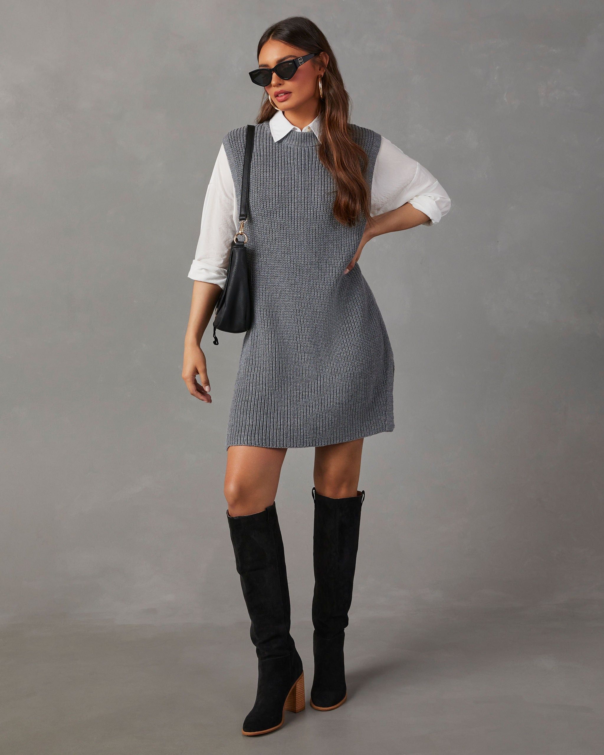 Let Her Be Knit Mini Dress sold by Vici