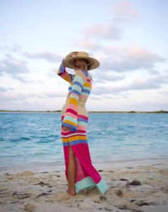 By The Sea Crochet Maxi Cover Up Dress sold by Vici