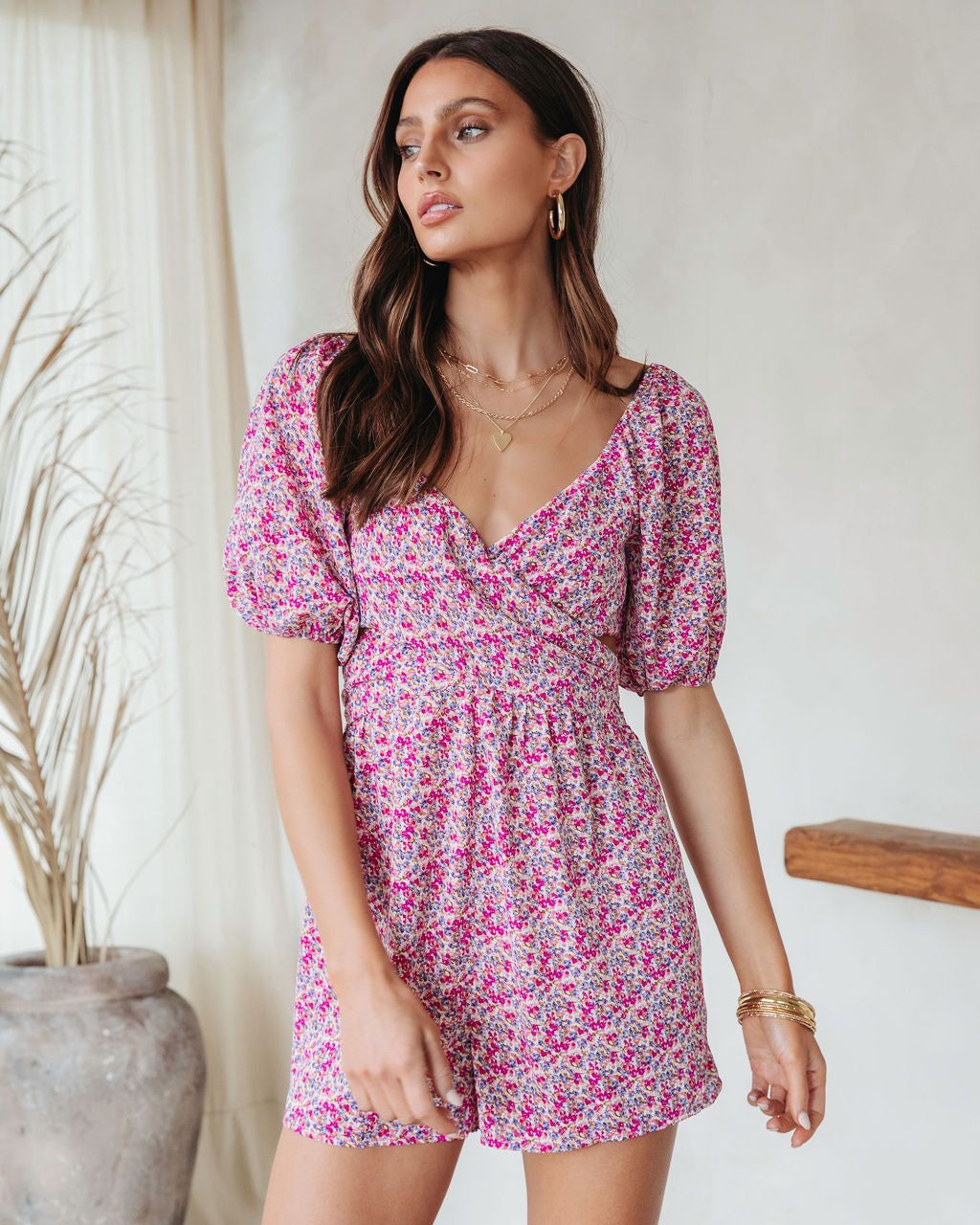 Still The One Floral Cutout Romper sold by Vici