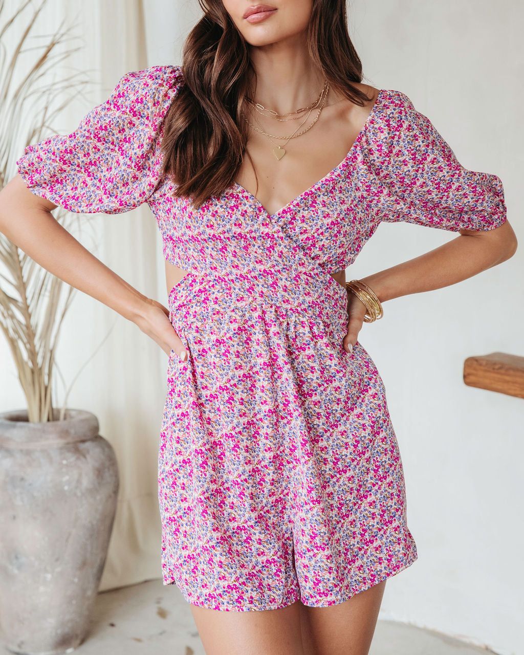 Still The One Floral Cutout Romper sold by Vici product image thumbnail 2