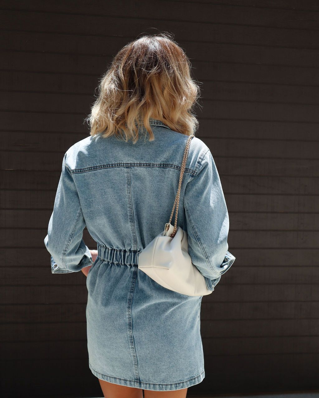 Jesse Denim Pocketed Mini Dress sold by Vici product image thumbnail 4