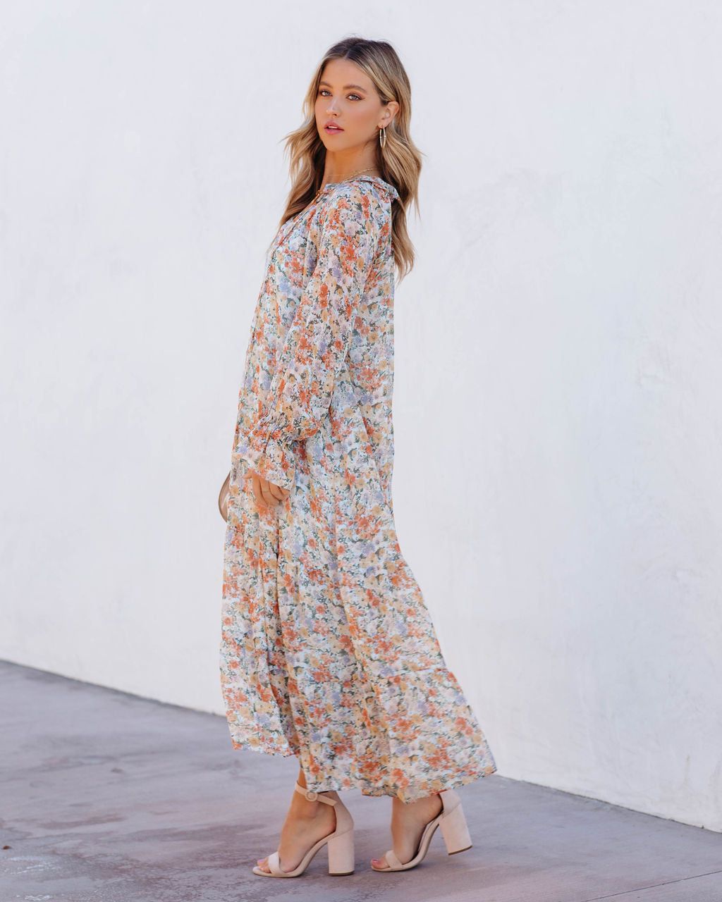 Ditsy Daisy Chiffon Boho Maxi Dress - FINAL SALE sold by Vici product image thumbnail 2