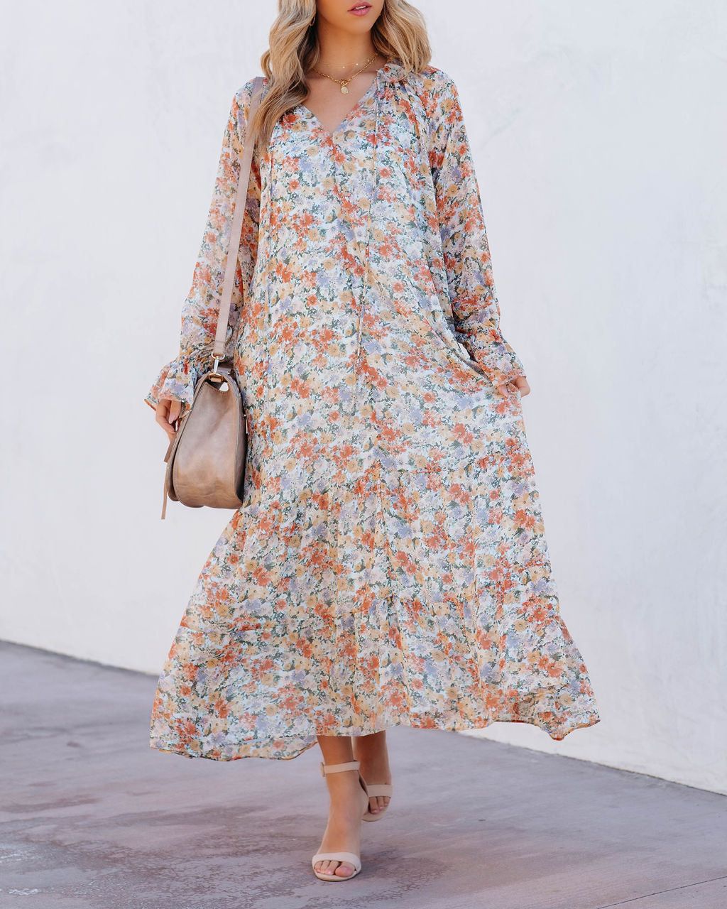 Ditsy Daisy Chiffon Boho Maxi Dress - FINAL SALE sold by Vici product image thumbnail 7