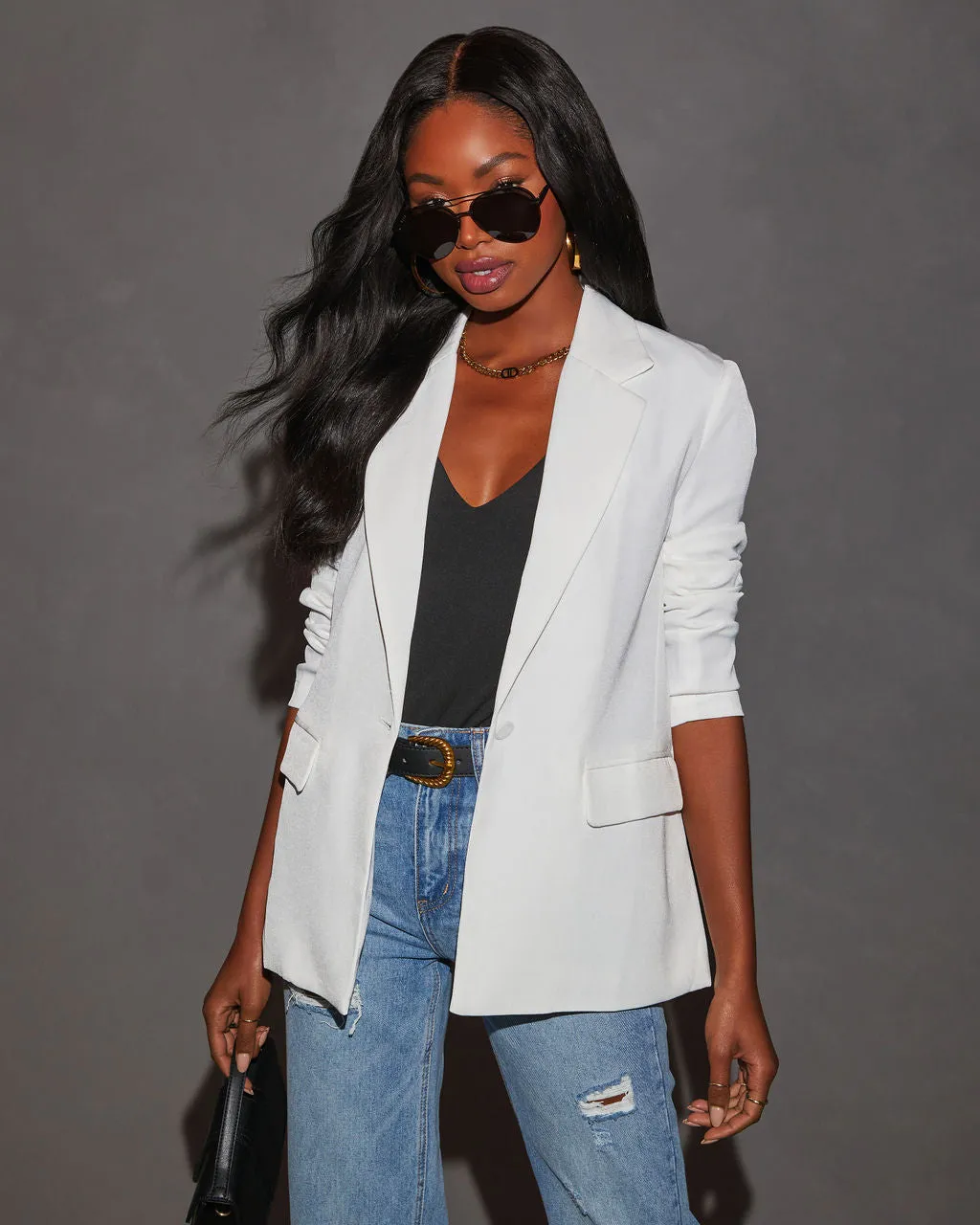 Zillah Standard Blazer sold by Vici