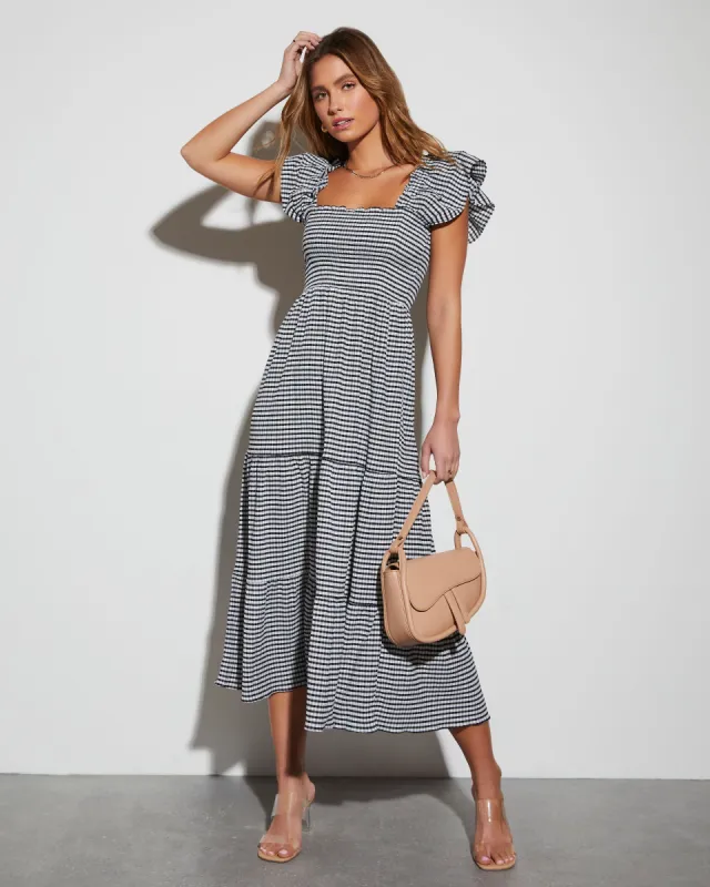 Fables Striped Smocked Maxi Dress sold by Vici