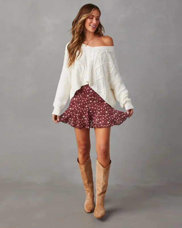 Salana V-Neck Cable Knit Sweater sold by Vici