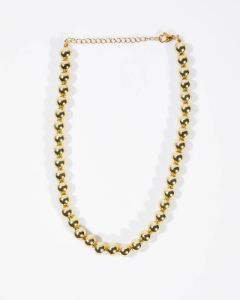 Gleaming Halo Beaded Necklace - Gold sold by Vici