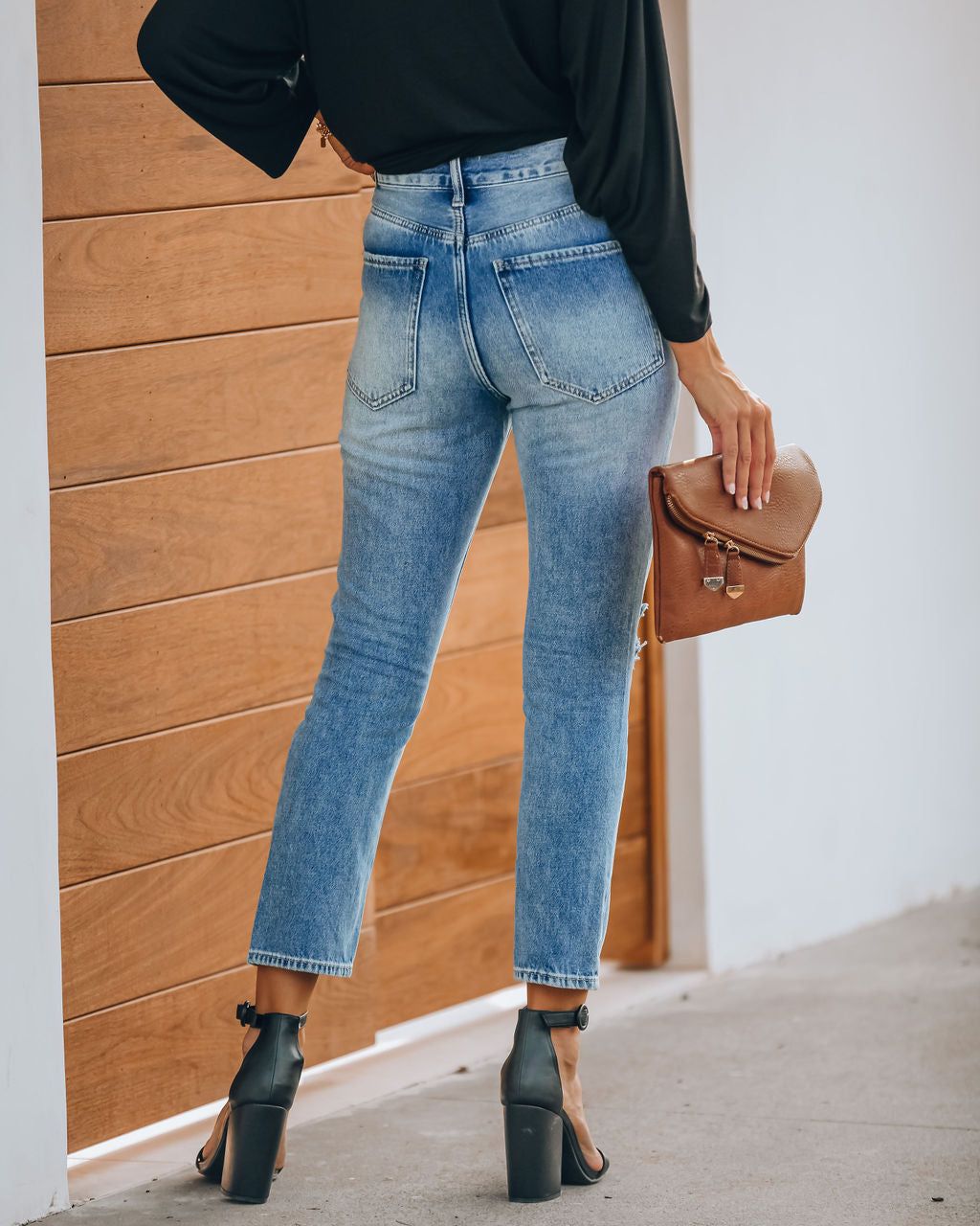 Sofia Distressed High Rise Denim - FINAL SALE sold by Vici product image thumbnail 2