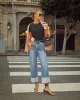 Ashland Stretch Super High Rise Straight Jeans sold by Vici