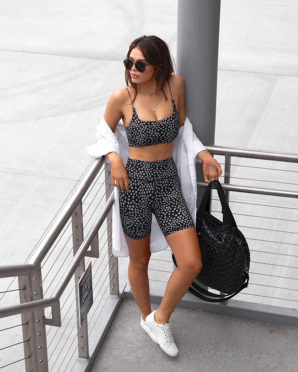 Dark Daisy Biker Shorts - FINAL SALE sold by Vici