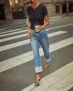 Ashland Stretch Super High Rise Straight Jeans sold by Vici
