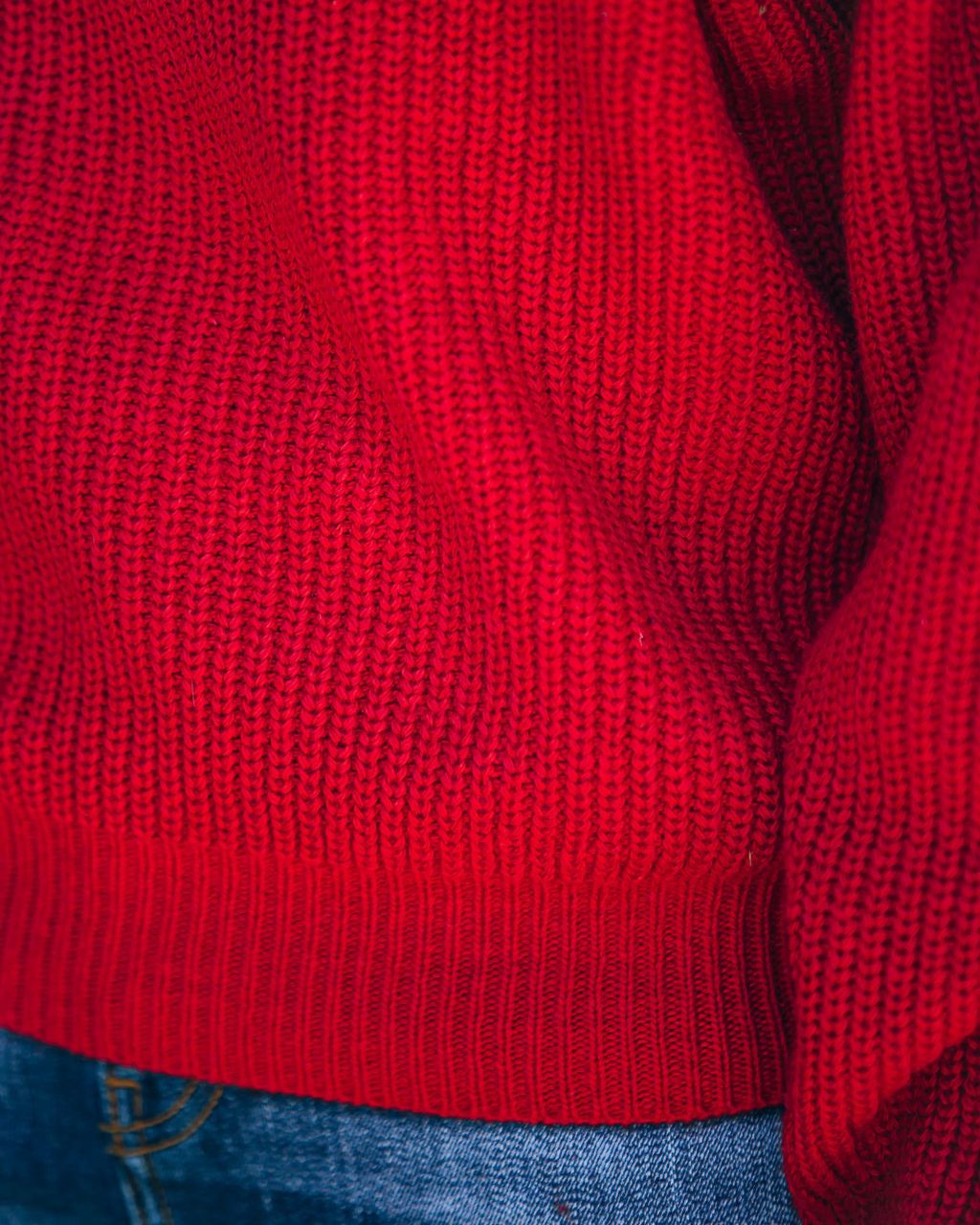 Bryar Drape Back Knit Sweater - Deep Red - FINAL SALE sold by Vici product image thumbnail 4