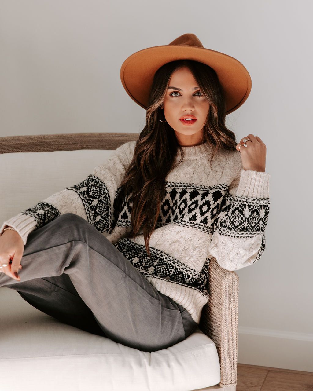 Sierra Nevada Cable Knit Pullover Sweater sold by Vici product image thumbnail 2