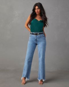 Rachel Leigh Cowl Neck Bodysuit - Hunter Green - SALE sold by Vici