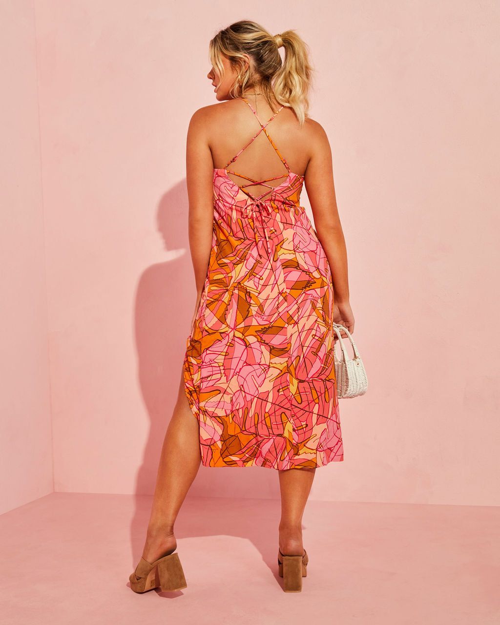 Dawn Floral Slit Midi Dress sold by Vici product image thumbnail 2