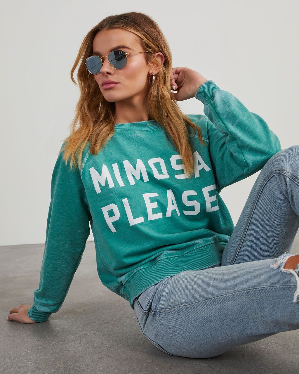 Mimosa Please Sweatshirt sold by Vici product image thumbnail 2