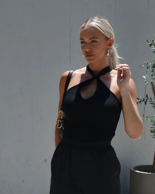 Always So Cute Knot Halter Top made by Vici