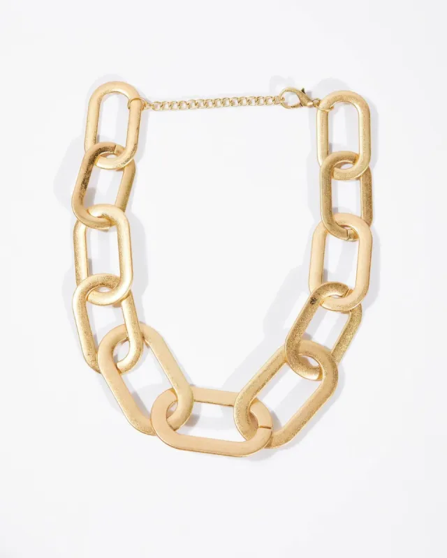 Ruben Large Chain Link Necklace - Gold sold by Vici
