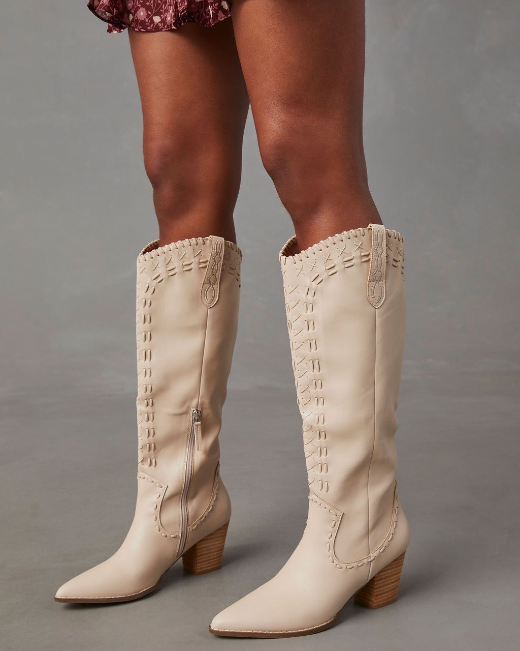 Ferris Heeled Boots - Beige sold by Vici product image thumbnail 5