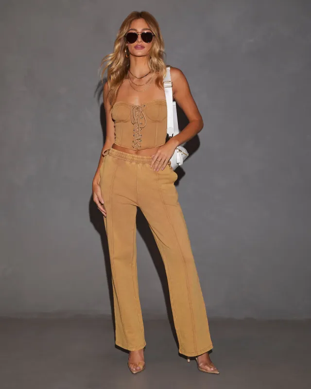 Natalia Fleece Drawstring Sweatpants sold by Vici