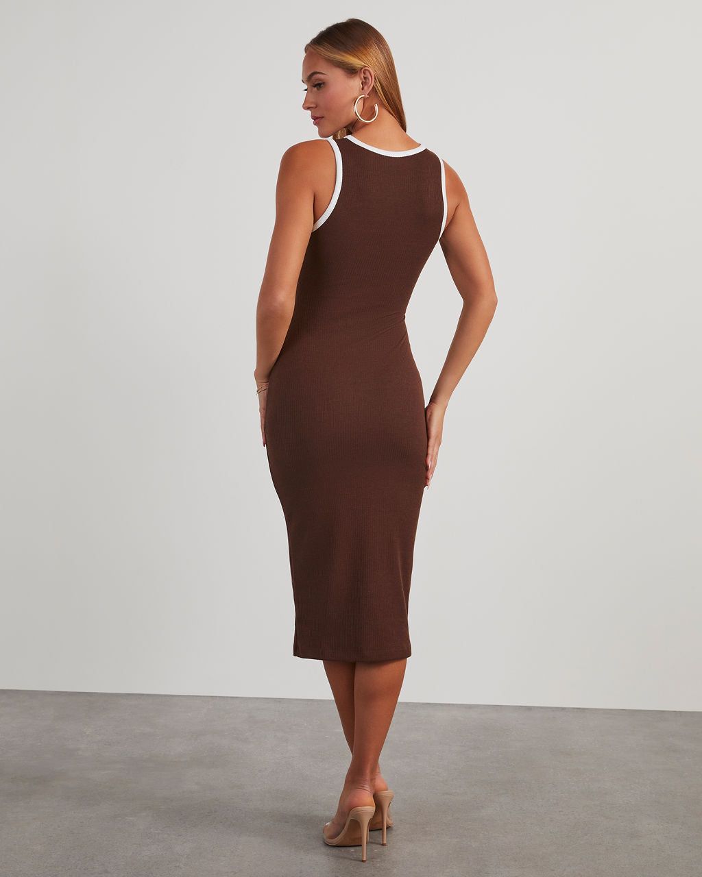Cici Scoop Neck Bodycon Midi Dress sold by Vici product image thumbnail 4
