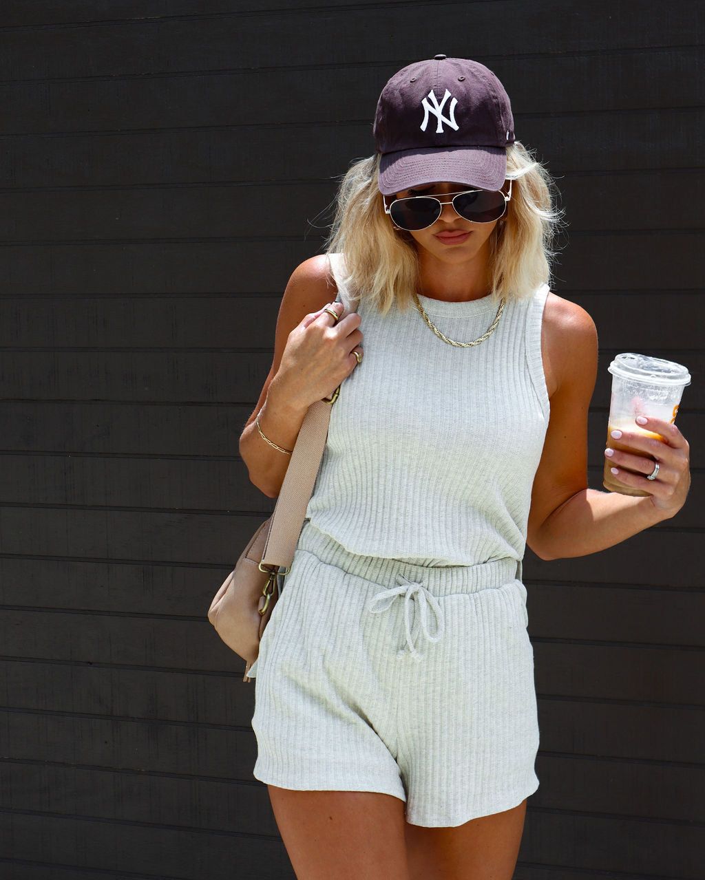 Tavira Ribbed Knit Tank - Grey - FINAL SALE sold by Vici product image thumbnail 7