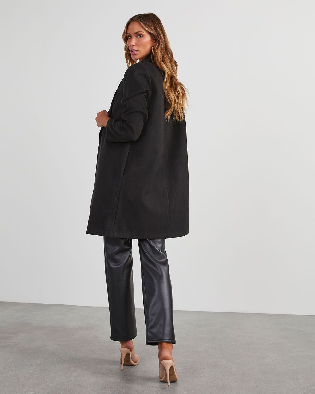 Olivia Tailored Pocketed Coat - Black sold by Vici product image thumbnail 4