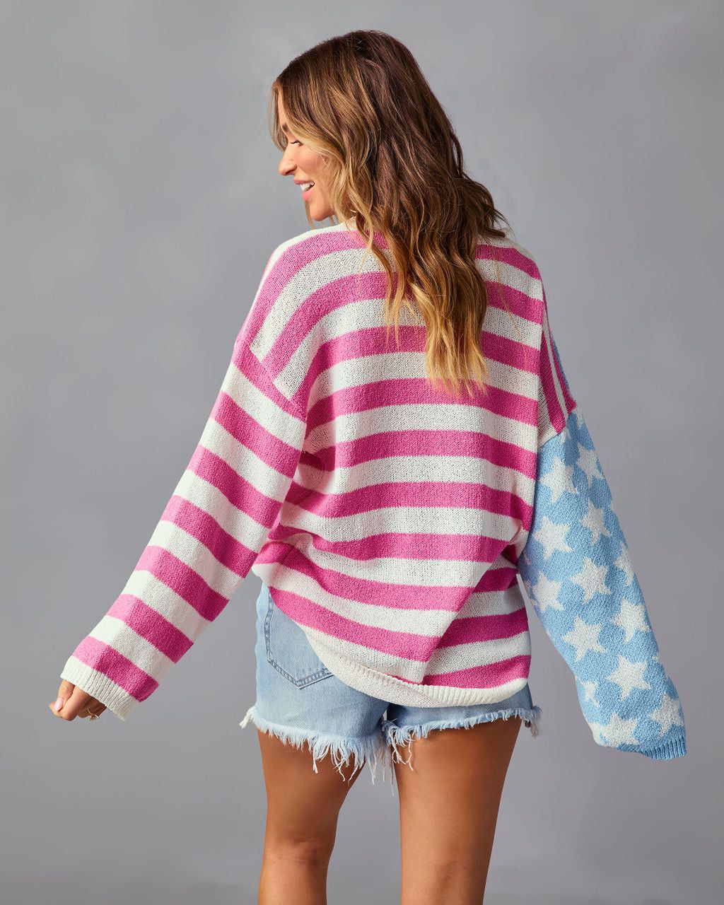 Stars And Stripes Pullover Sweater - SALE sold by Vici product image thumbnail 2