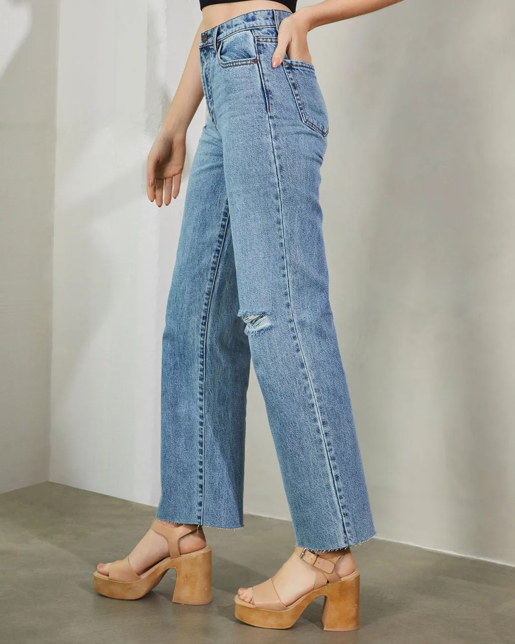 Woolridge High Rise Straight Leg Jeans sold by Vici product image thumbnail 5