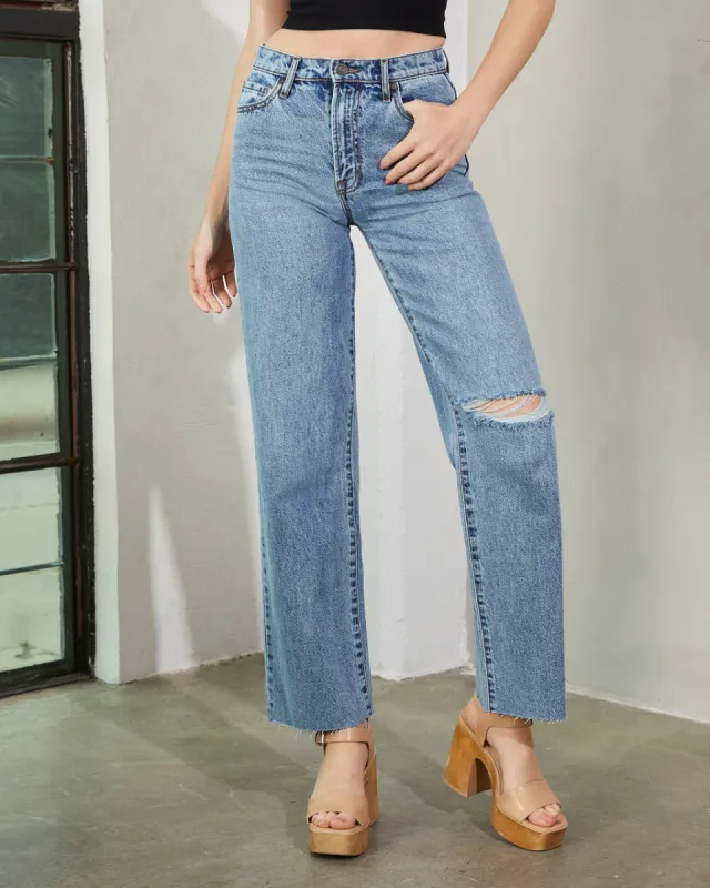 Woolridge High Rise Straight Leg Jeans sold by Vici