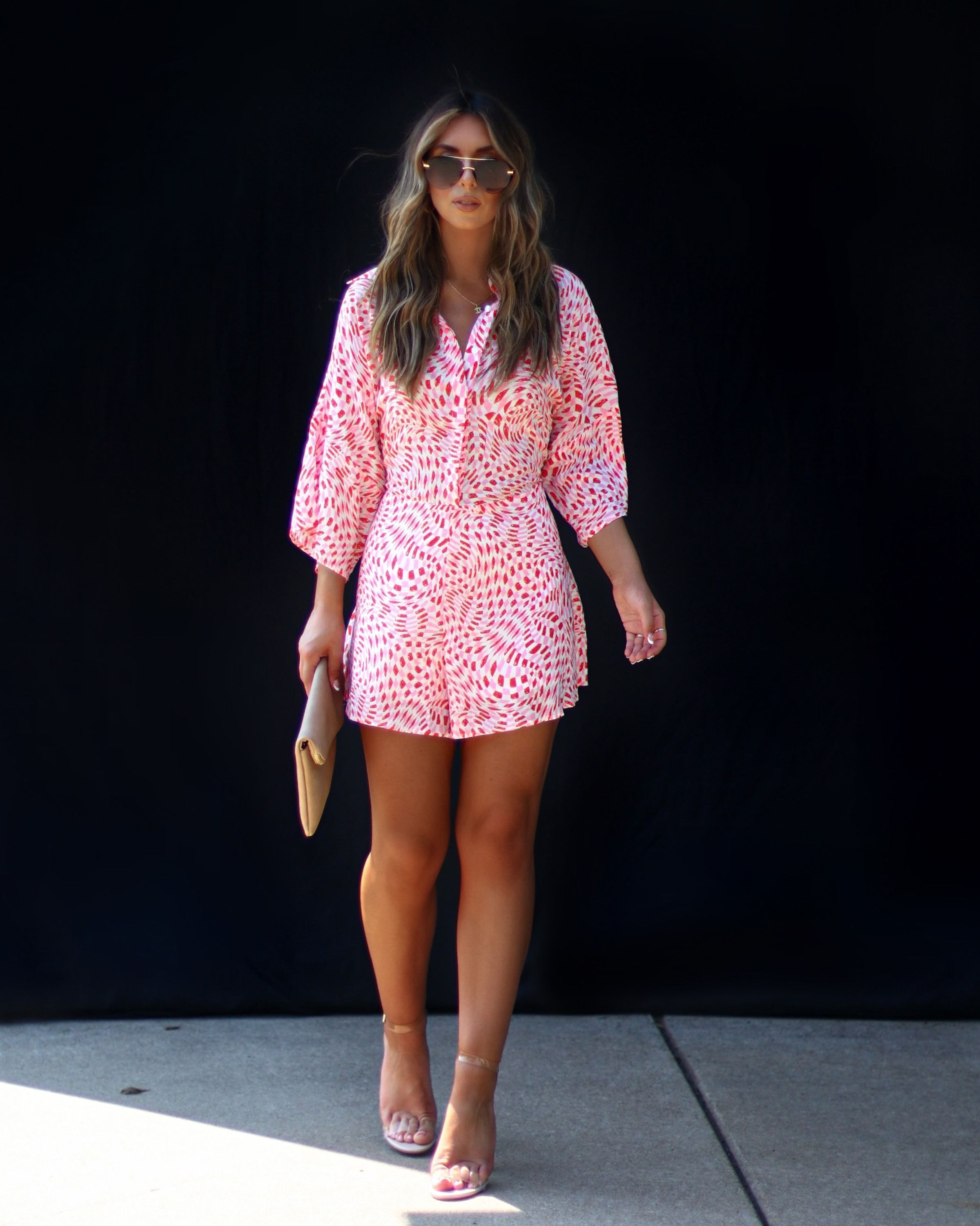 Myrah Printed Romper - Red/Pink sold by Vici product image thumbnail 2