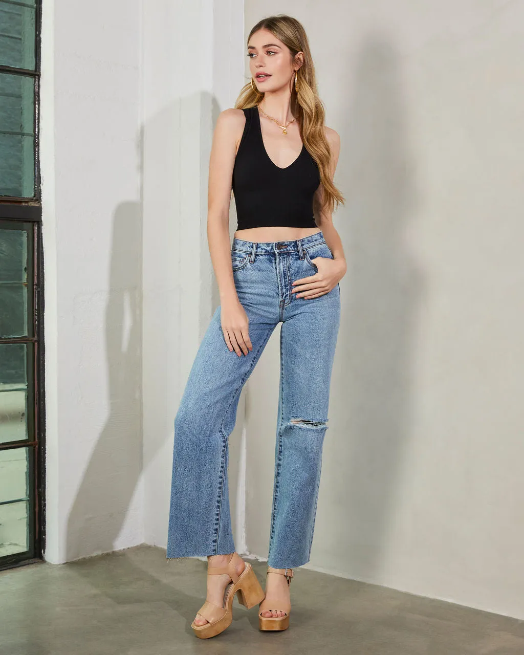 Woolridge High Rise Straight Leg Jeans sold by Vici product image thumbnail 3