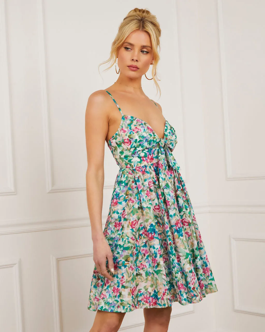 Cailey Sweetheart Floral Mini Dress sold by Vici product image thumbnail 4