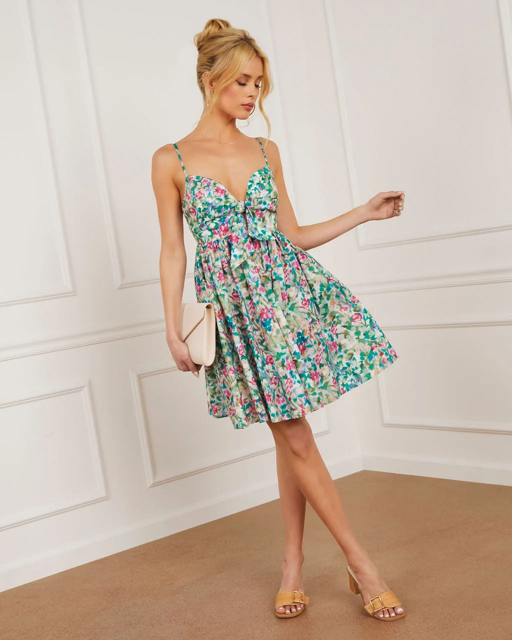 Cailey Sweetheart Floral Mini Dress sold by Vici product image thumbnail 3