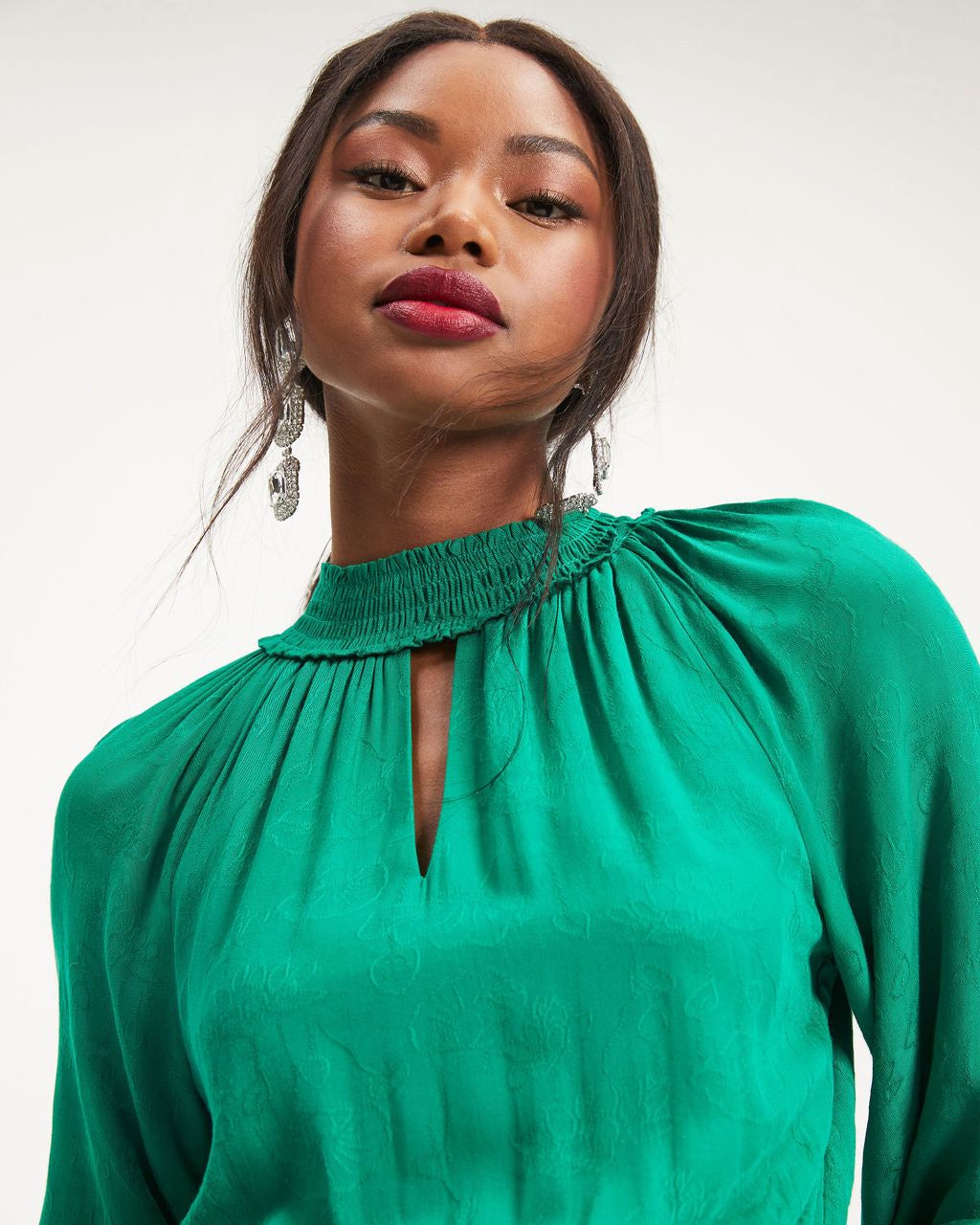 Under The Mistletoe Cutout Tiered Mini Dress sold by Vici product image thumbnail 2