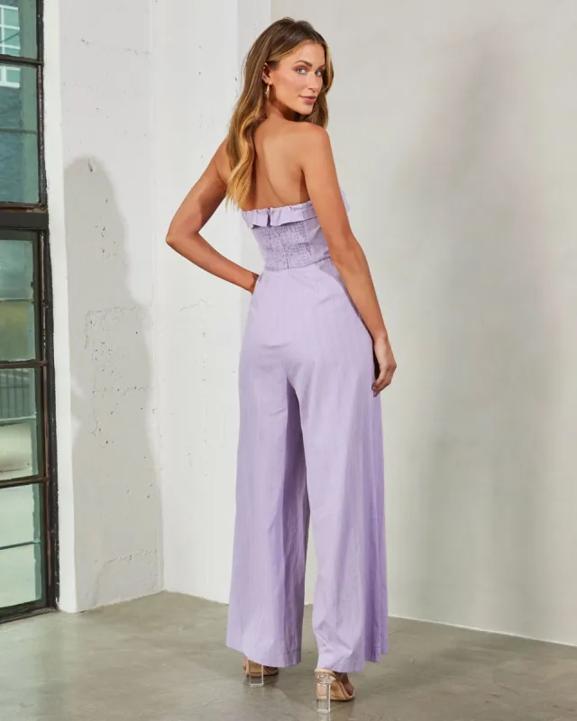 Toliver Strapless Wide Leg Jumpsuit sold by Vici