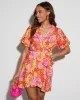 Sienna Floral Wrap Mini Dress sold by Vici