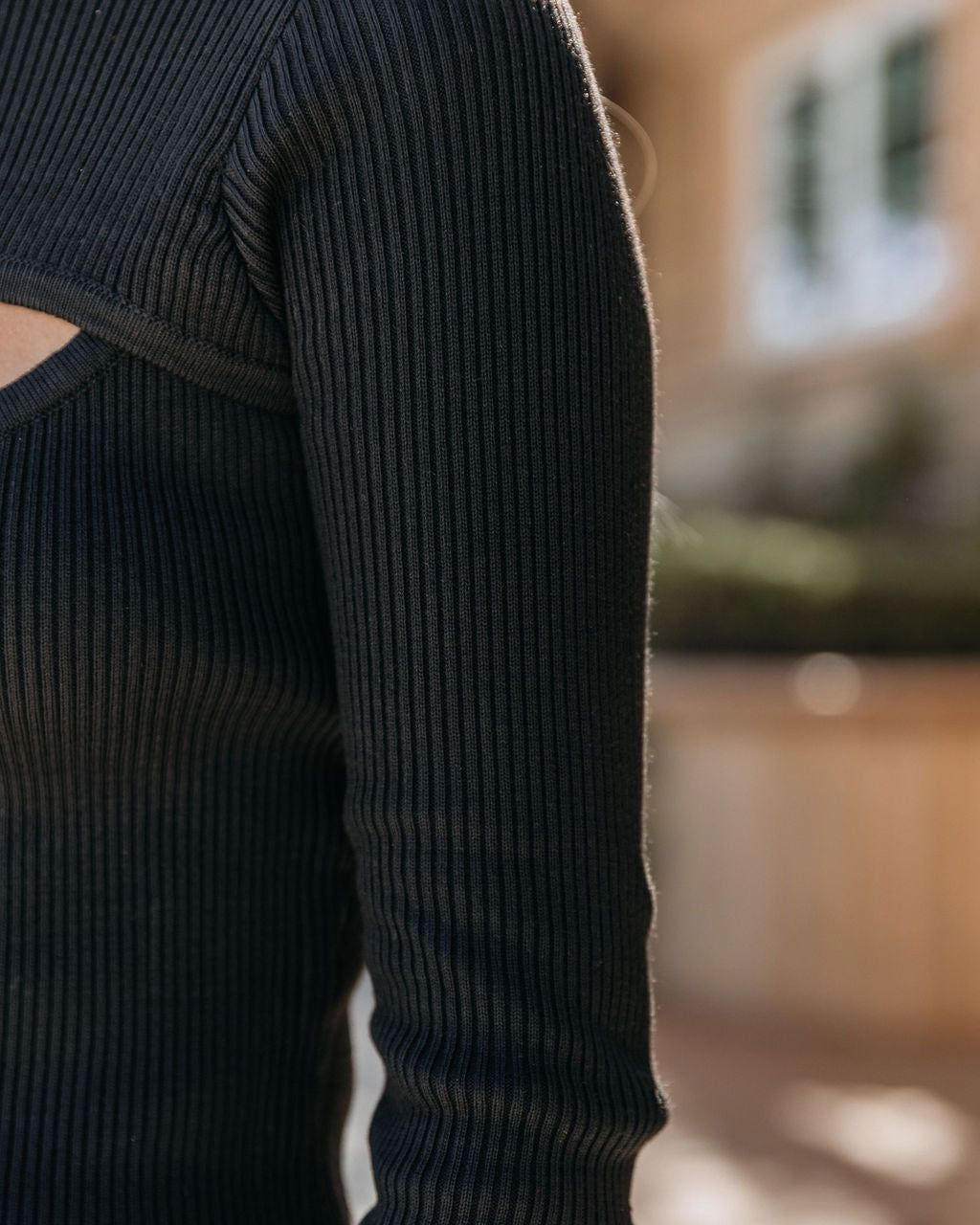 Kadine Crop Knit Cutout Sweater - Black - FINAL SALE sold by Vici product image thumbnail 4