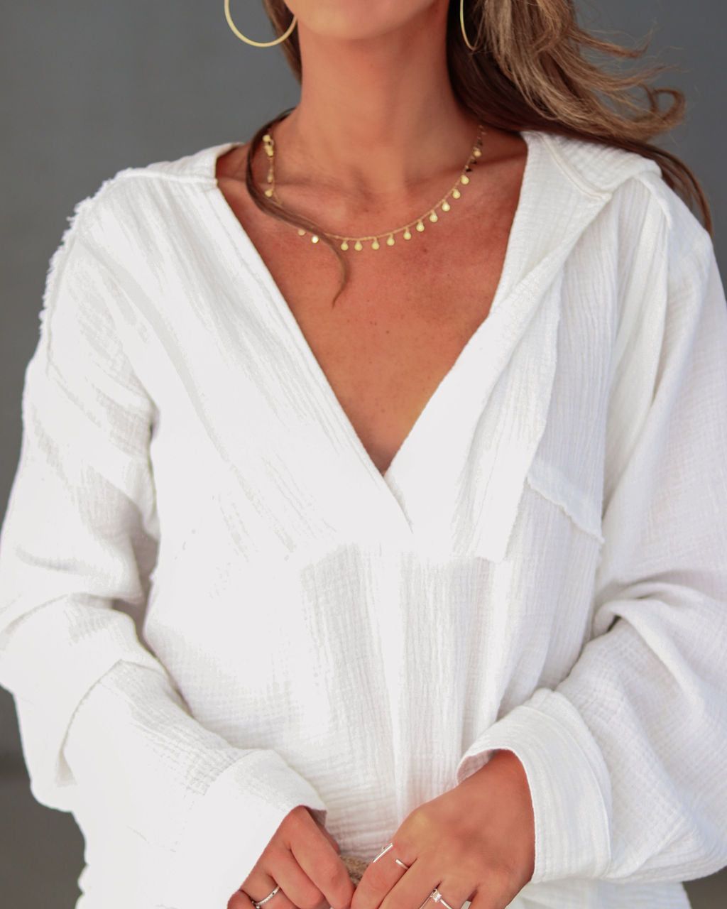 Piper Cotton Hooded Top sold by Vici product image thumbnail 2