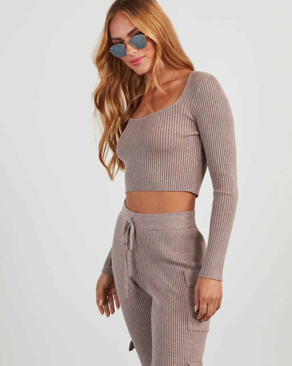 Jude Ribbed Knit Crop Top sold by Vici product image thumbnail 4