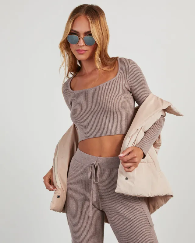 Jude Ribbed Knit Crop Top sold by Vici