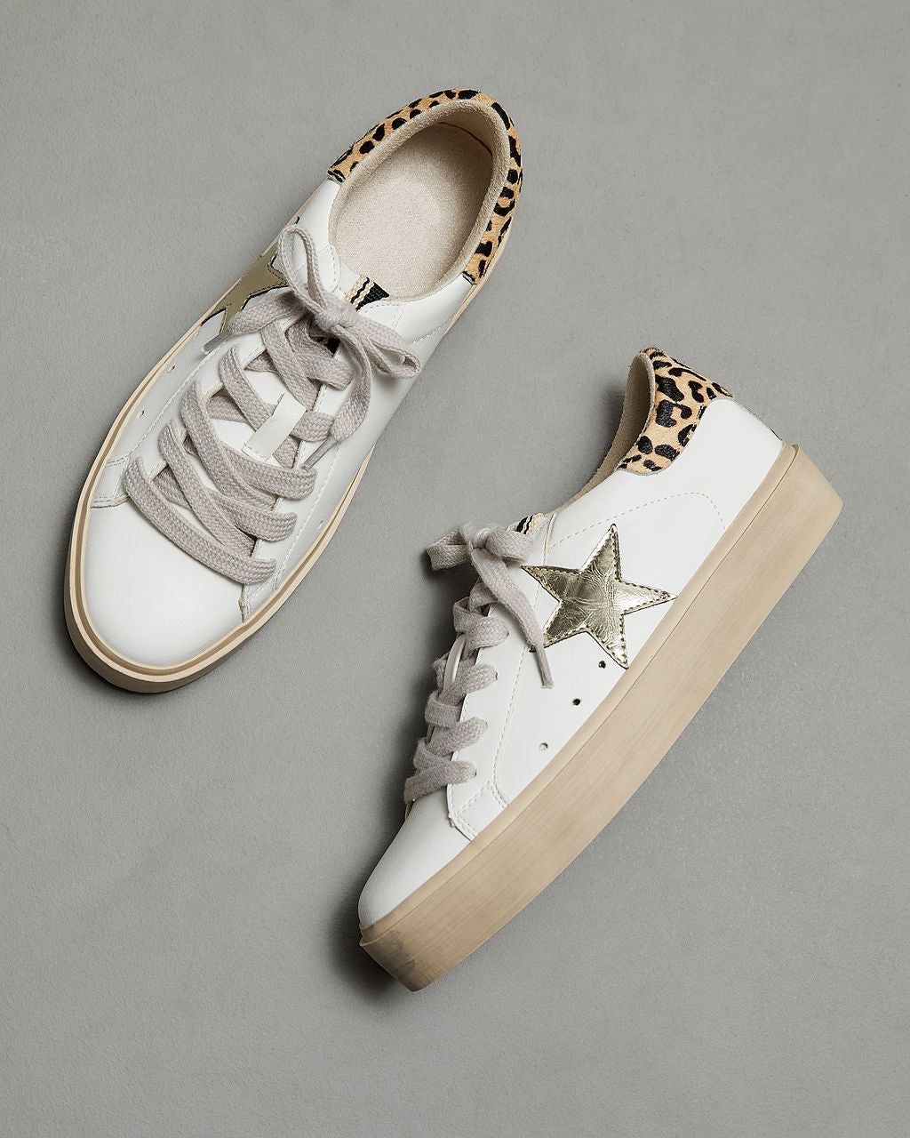 Reba Platform Sneakers - Gold/Leopard - SALE sold by Vici product image thumbnail 3