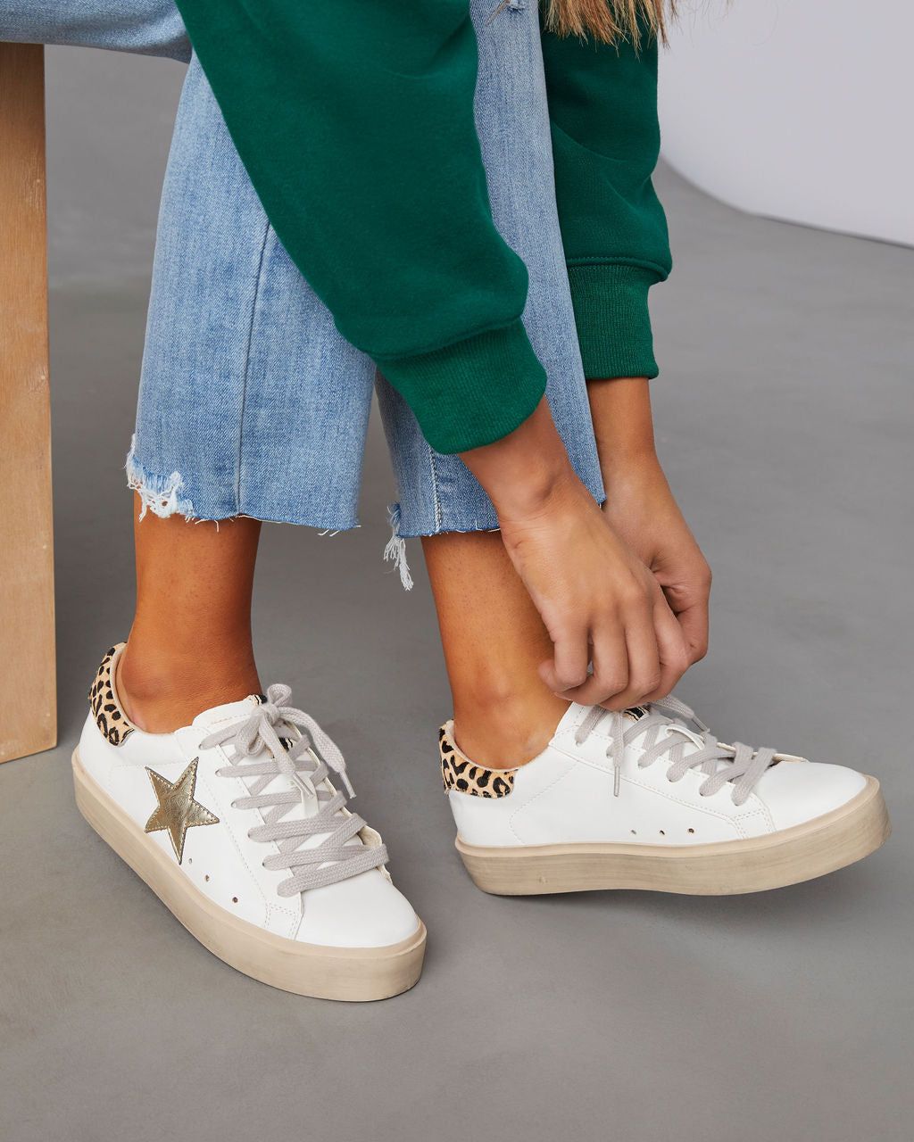 Reba Platform Sneakers - Gold/Leopard - SALE sold by Vici product image thumbnail 2