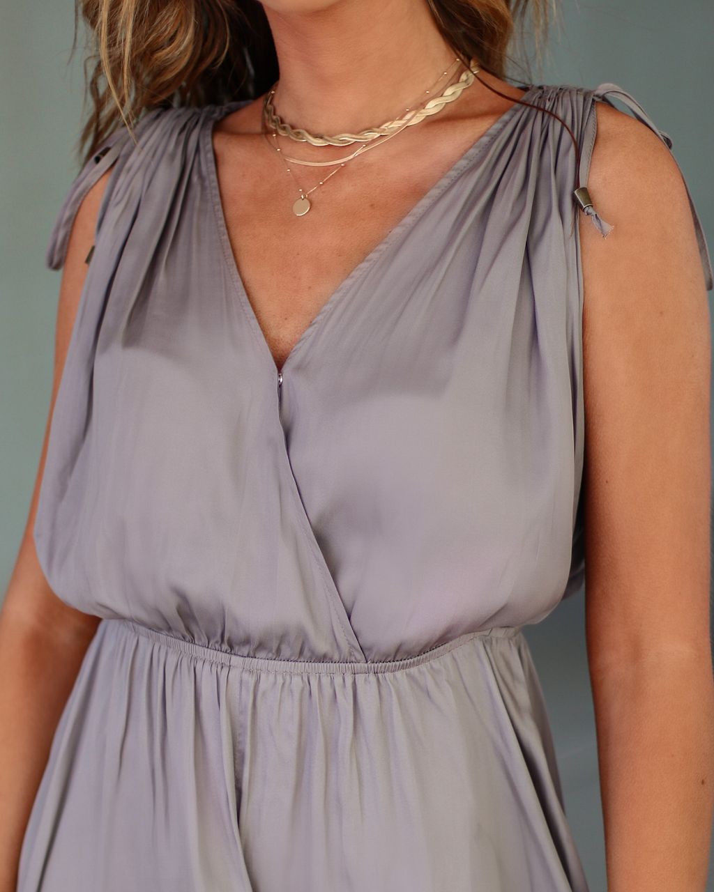 Erika Pocketed Romper - Taupe - FINAL SALE sold by Vici product image thumbnail 2